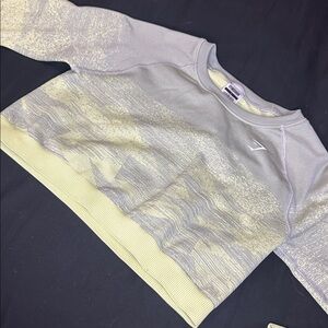 Gymshark womens ombre long sleeve crop top size large